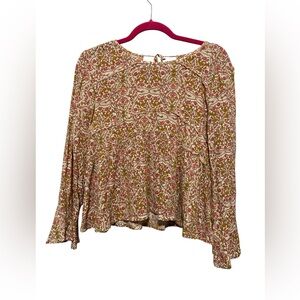 Wild Pearl Floral Print Women's Top Small